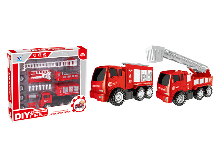 二合一DIY惯性拆装消防车 YH559-38A