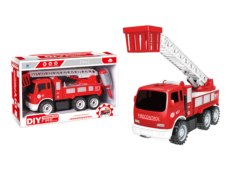 大号DIY惯性拆装消防车 YH559-49B