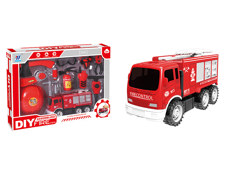 大号DIY惯性拆装消防车套装 YH559-51A