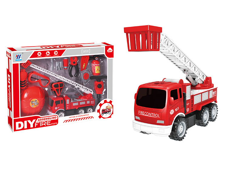 大号DIY惯性拆装消防车套装 YH559-51B