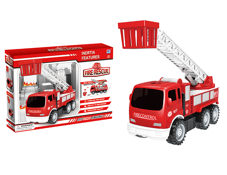 大号DIY惯性拆装消防车套装 YH559-52B