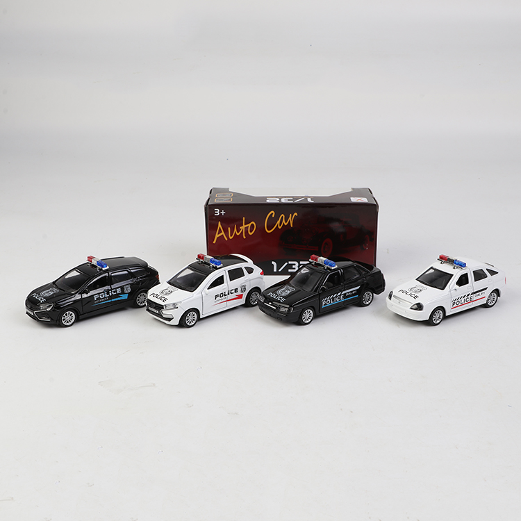 1:33合金回力警车,门可开（4款各1色混装） XL80164P