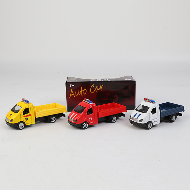 1:33俄罗斯合金回力皮卡警车,门可开（一款3色混装） XL804F