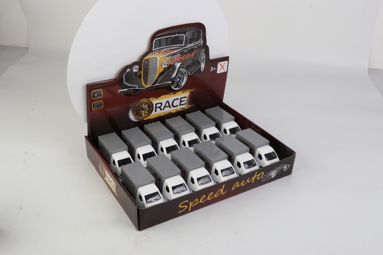 1:33俄罗斯合金回力密封箱货车（一款1色混装，12只装一展示盒） XL807-12