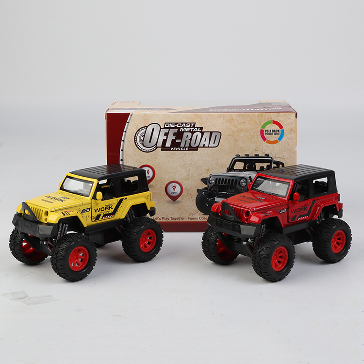 1:32牧马人（有斗）合金回力大轮车,2开门，（1款2色混装） XL80774