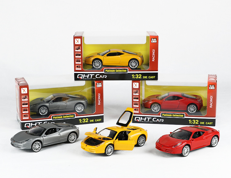 1:28法拉利458合金回力跑车 XL115L