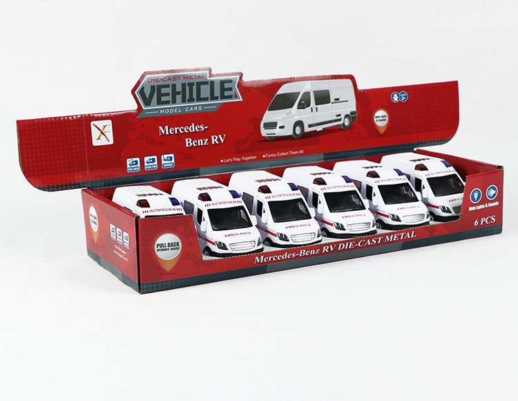 1:32奔驰房车合金回力救护车 XL80115-6