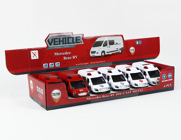 1:32奔驰房车合金回力俄文警车 XL80115-6FF