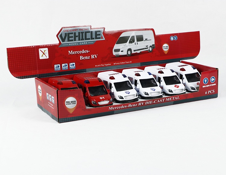 1:32奔驰房车合金回力俄文警车 XL80115-6FFL