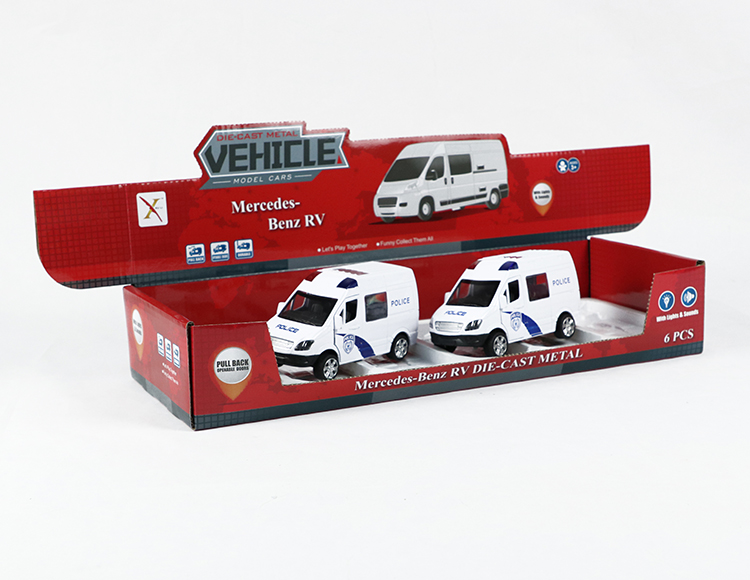 1:32奔驰房车合金回力警车 XL80115-6PL