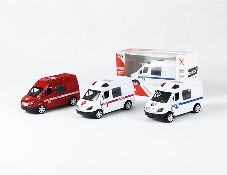 1:32奔驰房车合金回力俄文警车 XL80115FF