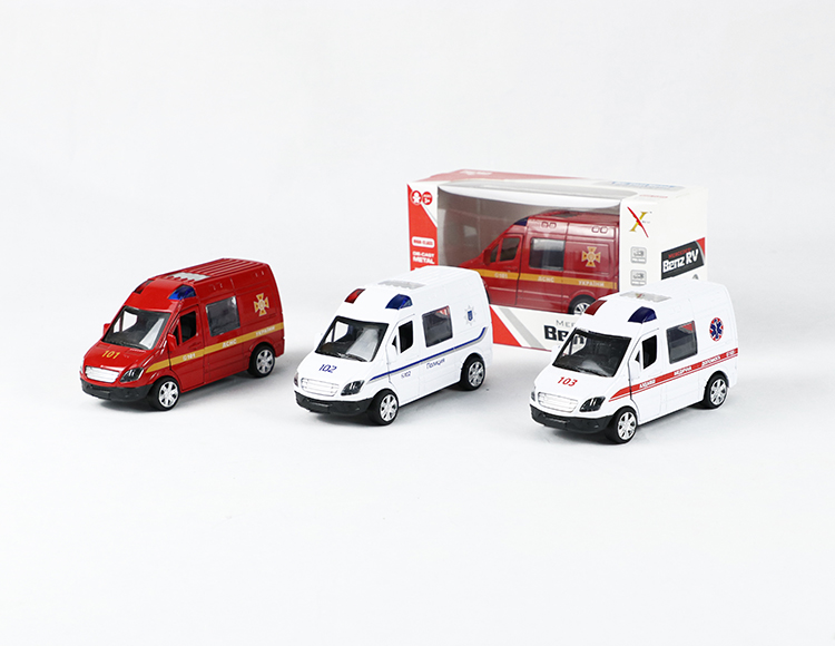 1:32奔驰房车合金回力俄文警车 XL80115FL