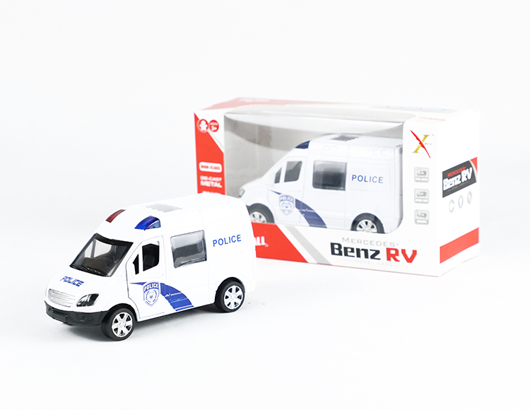 1:32奔驰房车合金回力警车 XL80115P