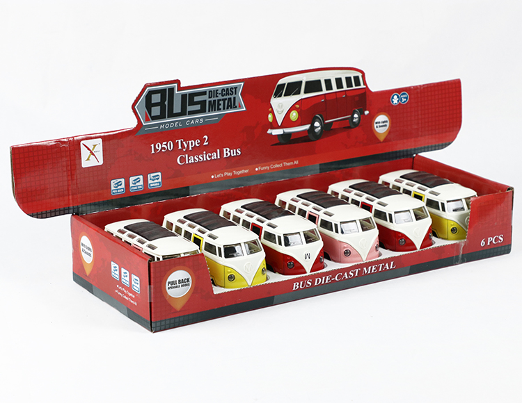 1:32大众巴士合金回力跑车 XL80116-6