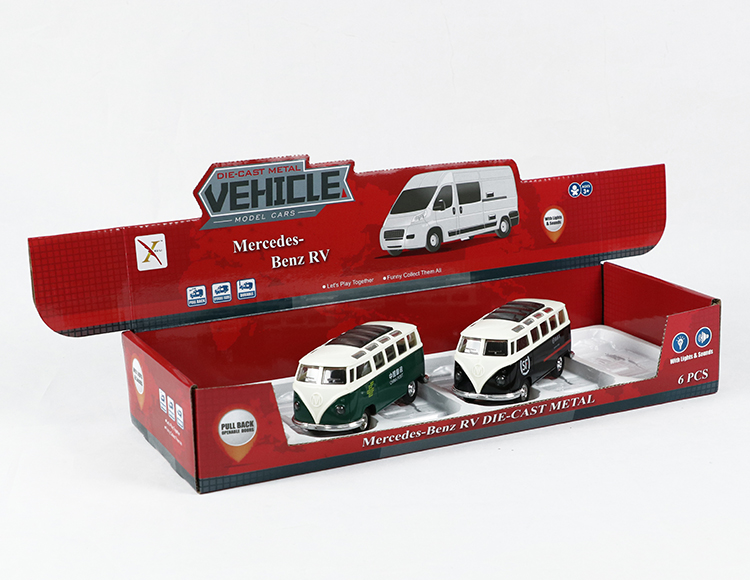 1:32大众巴士合金回力跑车 XL80116-6AB