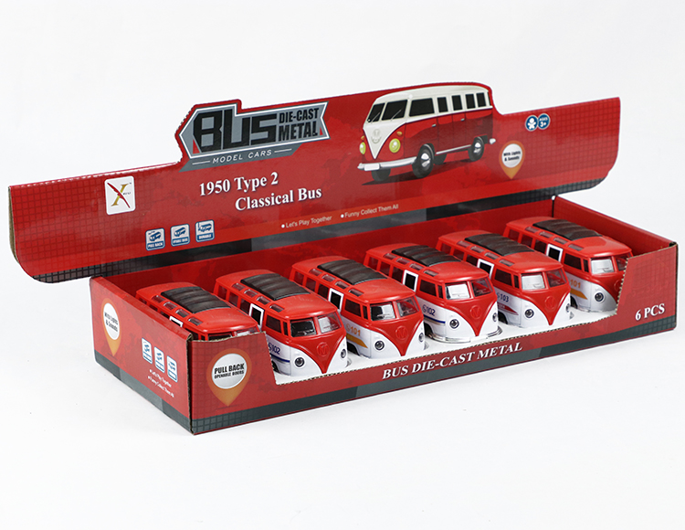 1:32大众巴士合金回力俄文警车 XL80116-6F