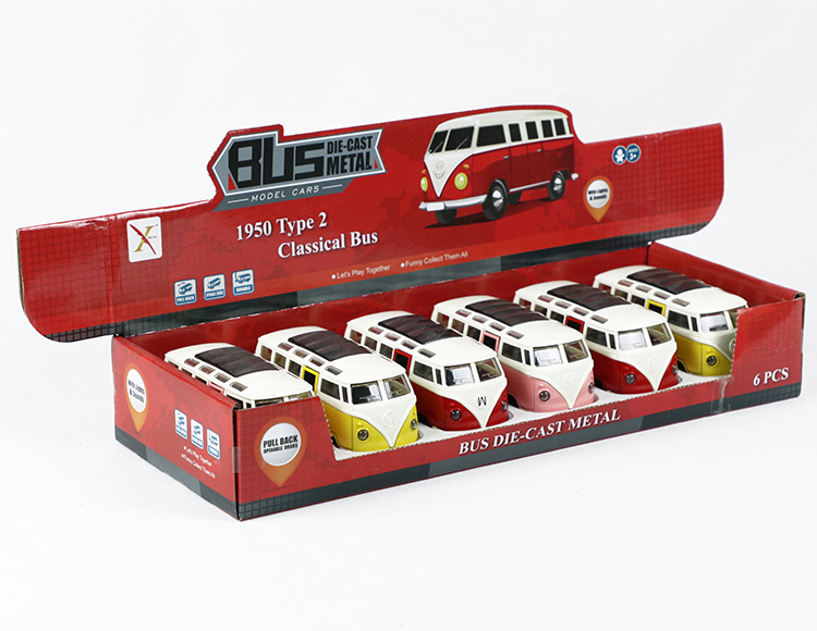 1:32大众巴士合金回力跑车 XL80116-6L