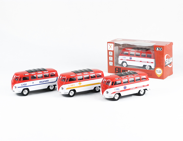 1:32大众巴士合金回力俄文警车 XL80116FL