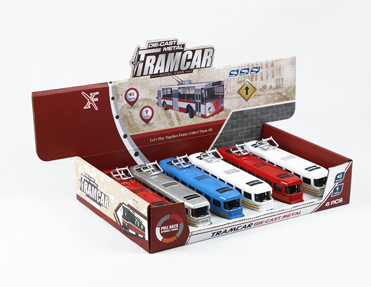 1:90（现代板）电车合金回力跑车 XL80117-6L