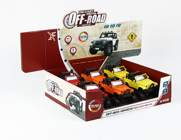 1:32牧马人（敞蓬）合金回力大轮车 XL80119-6L(OPEN)