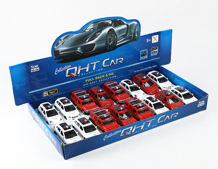 1:39悍马，路虎，Q7，保时捷合金回力消防车 XL80120-12F