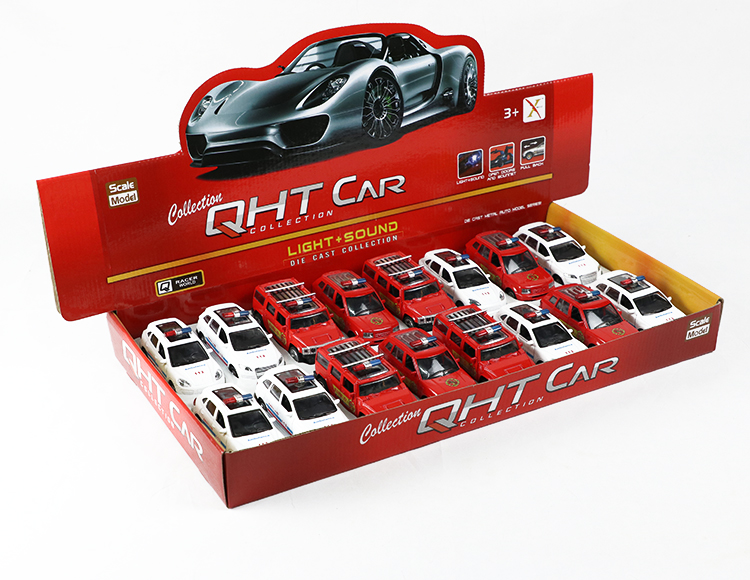 1:39悍马，路虎，Q7，保时捷合金回力消防车 XL80120-12FL