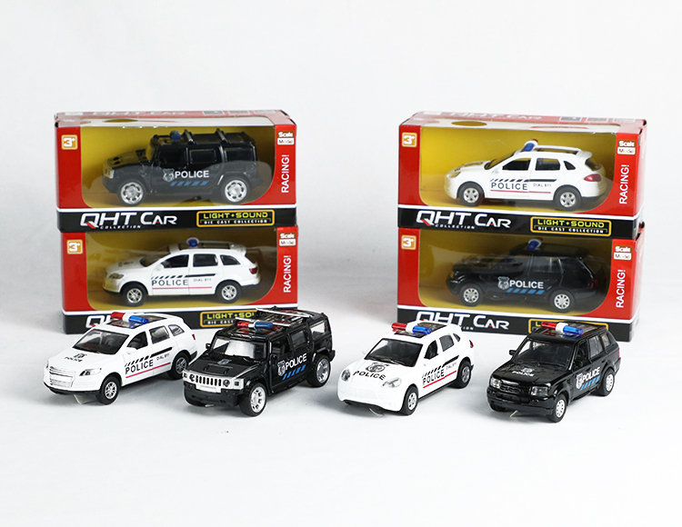 1:39悍马，路虎，Q7，保时捷合金回力警车 XL80120PL