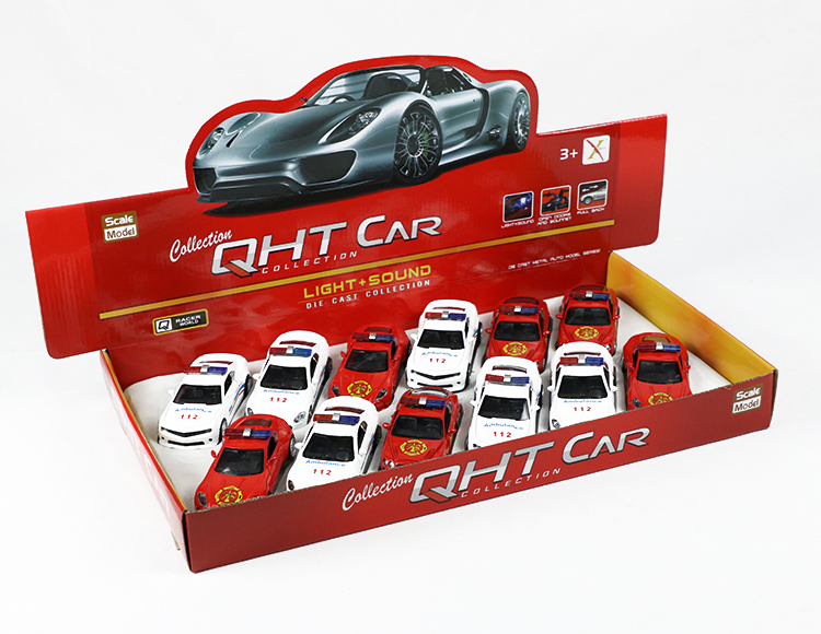 1:33马沙拉帝，阿斯顿马丁，宾利，大黄蜂合金回力消防车 XL80121-12FL