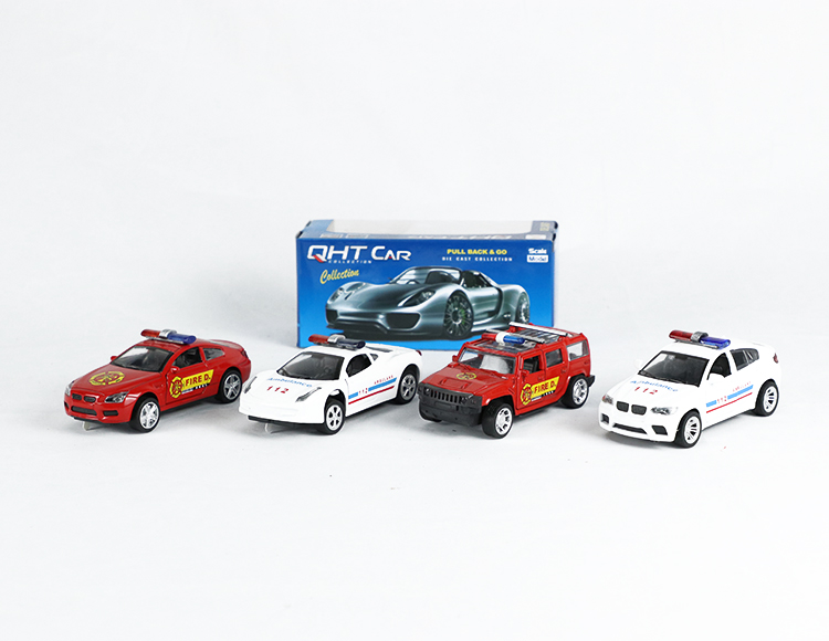 1:32宝马X6，M5，法拉利，悍马，合金回力消防车 XL80122F