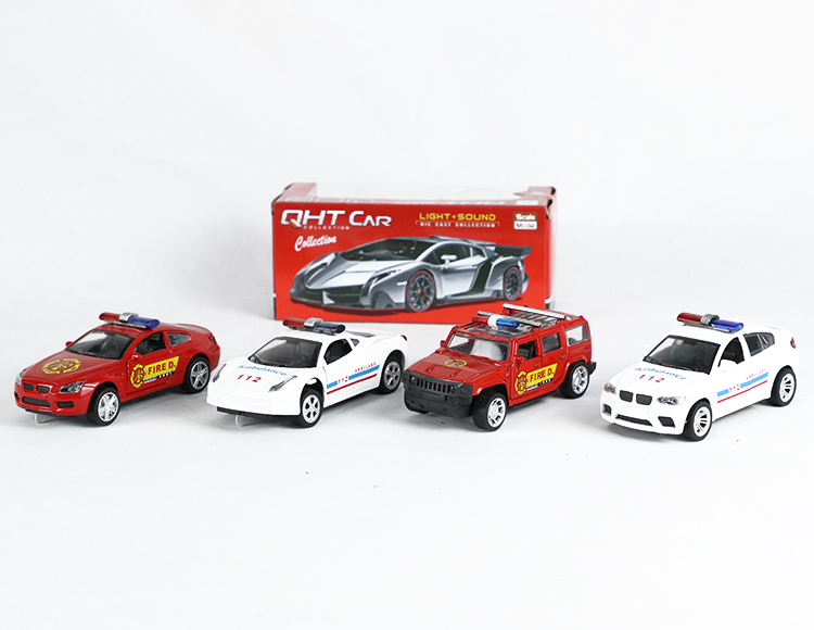 1:32宝马X6，M5，法拉利，悍马，合金回力消防车 XL80122FL