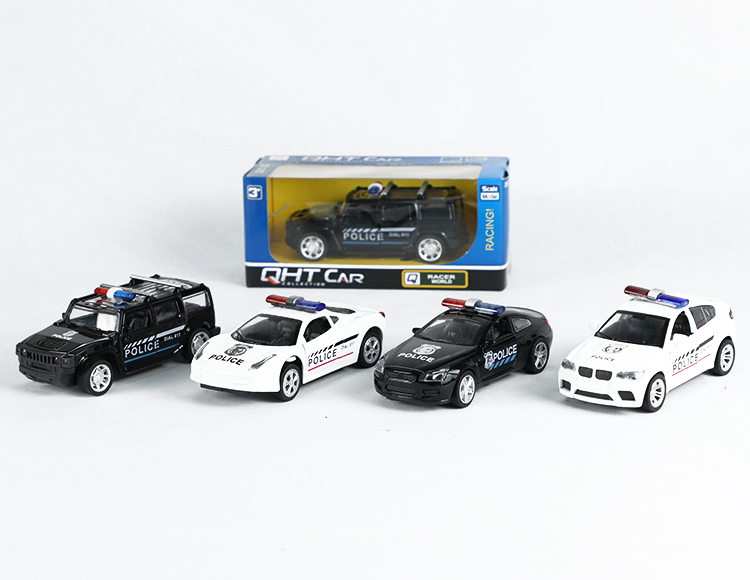 1:32宝马X6，M5，法拉利，悍马，合金回力警车 XL80122P