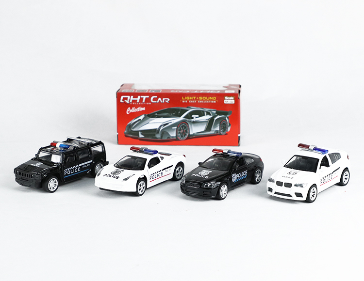 1:32宝马X6，M5，法拉利，悍马，合金回力警车 XL80122PL