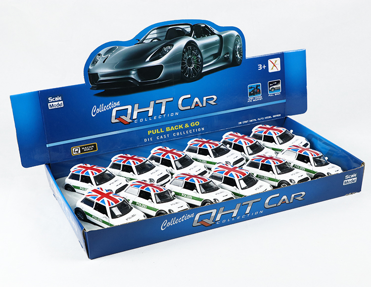 1:32合金回力GT迷你宝马警车 XL80126-12P