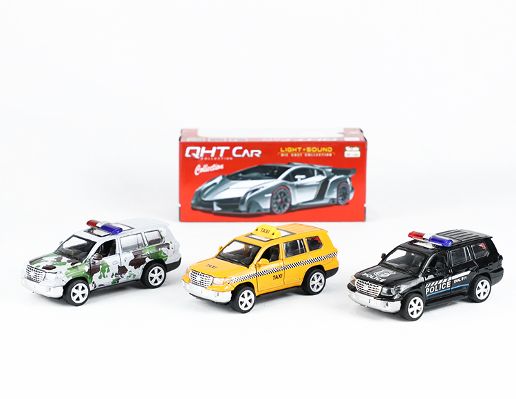 1:32丰田霸道合金回力警车+的士车 XL80127PL