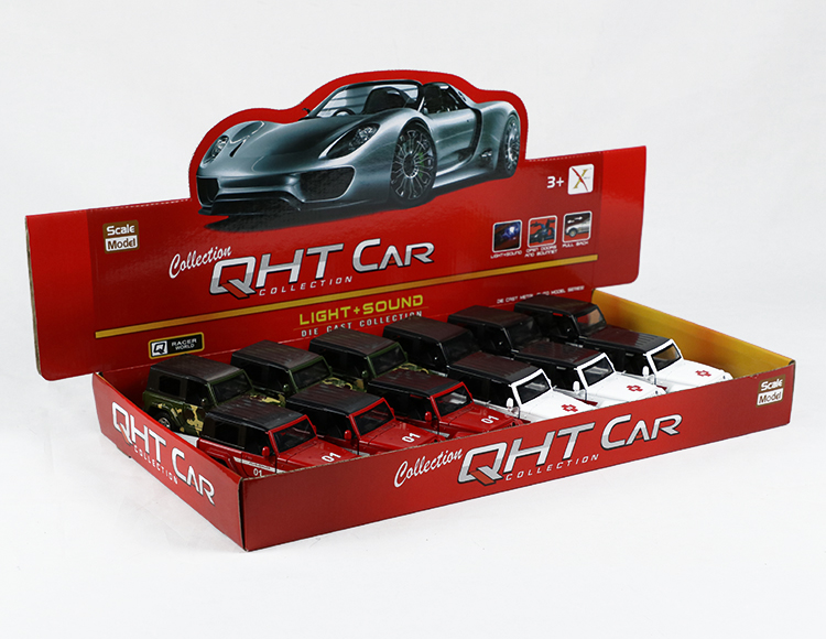 1:32牧马人带斗合金回力军+俄文车 XL80129-12FL