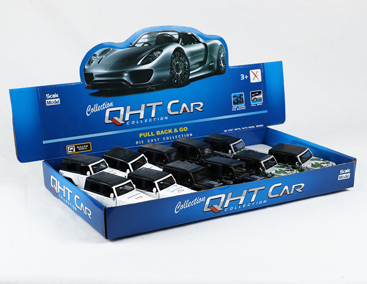 1:32牧马人带斗合金回力警车 XL80129-12P