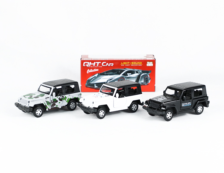 1:32牧马人带斗合金回力警车 XL80129PL