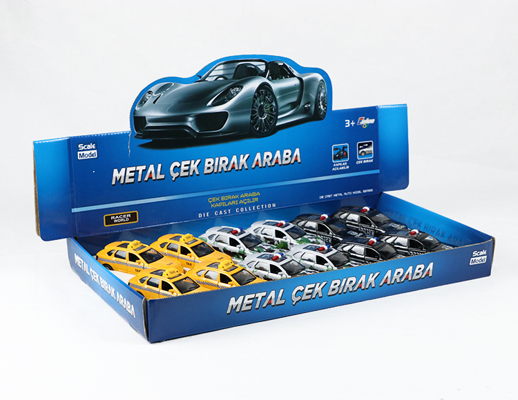 1:32GT宾利合金回力警+的士车 XL80130-12P