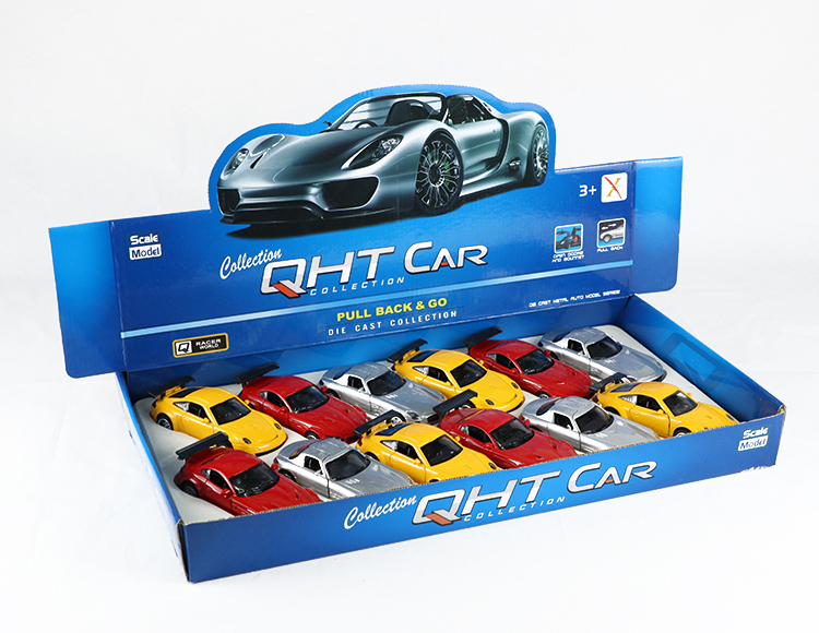 1:33宝马Z4保时捷GT3奔驰SLS合金回力跑车 XL80132-12