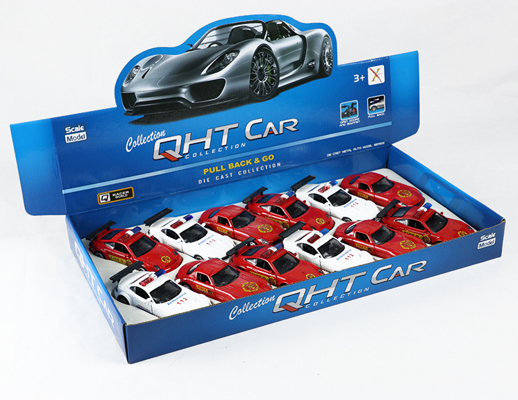 1:33宝马Z4保时捷GT3奔驰SLS合金回力消防救护车 XL80132-12F