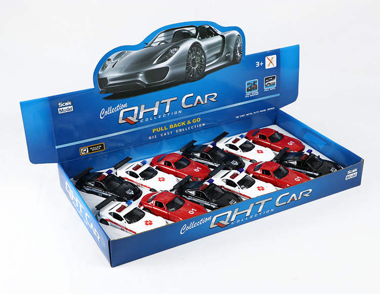 1:33宝马Z4保时捷GT3奔驰SLS合金回力俄文救护车 XL80132-12FF