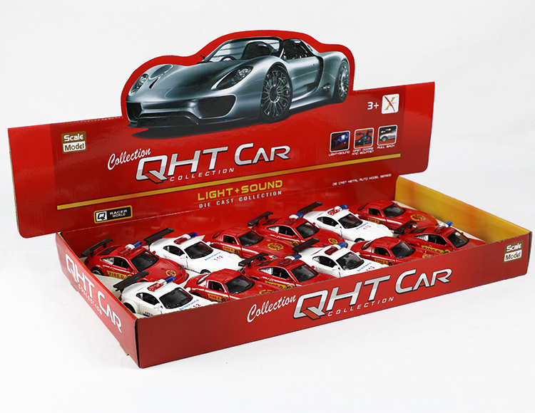 1:33宝马Z4保时捷GT3奔驰SLS合金回力消防救护车 XL80132-12FL