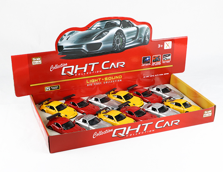 1:33宝马Z4保时捷GT3奔驰SLS合金回力跑车 XL80132-12L