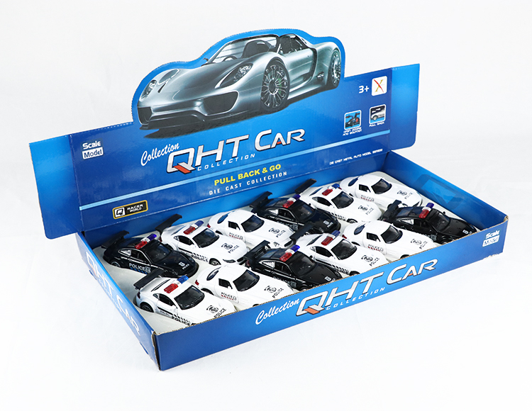 1:33宝马Z4保时捷GT3奔驰SLS合金回力警车 XL80132-12P