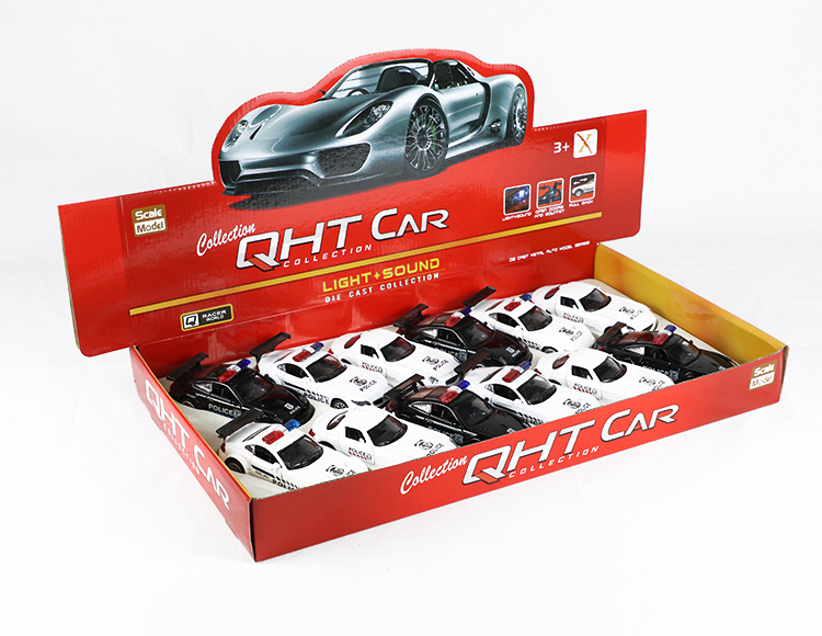 1:33宝马Z4保时捷GT3奔驰SLS合金回力警车 XL80132-12PL