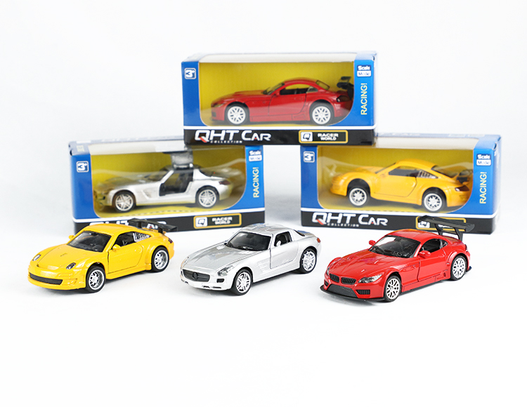 1:33宝马Z4保时捷GT3奔驰SLS合金回力跑车 XL80132
