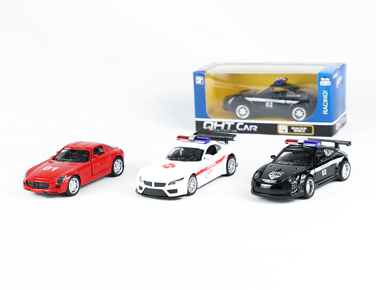 1:33宝马Z4保时捷GT3奔驰SLS合金回力俄文车，救护车 XL80132FF