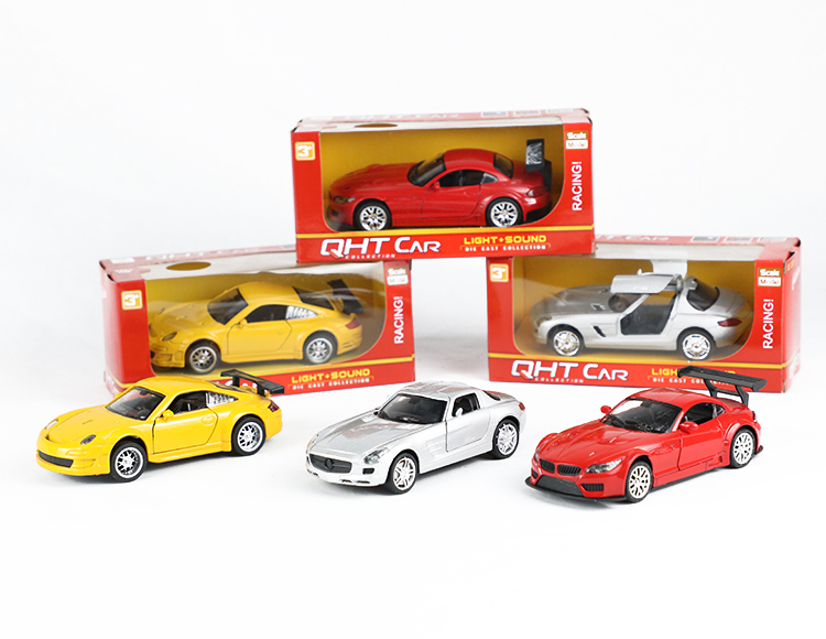 1:33宝马Z4保时捷GT3奔驰SLS合金回力跑车 XL80132L