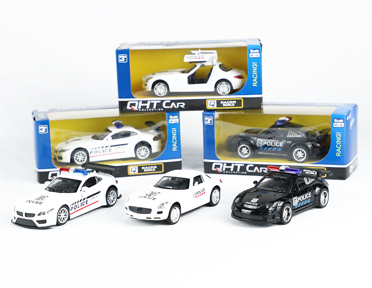 1:33宝马Z4保时捷GT3奔驰SLS合金回力警车 XL80132P