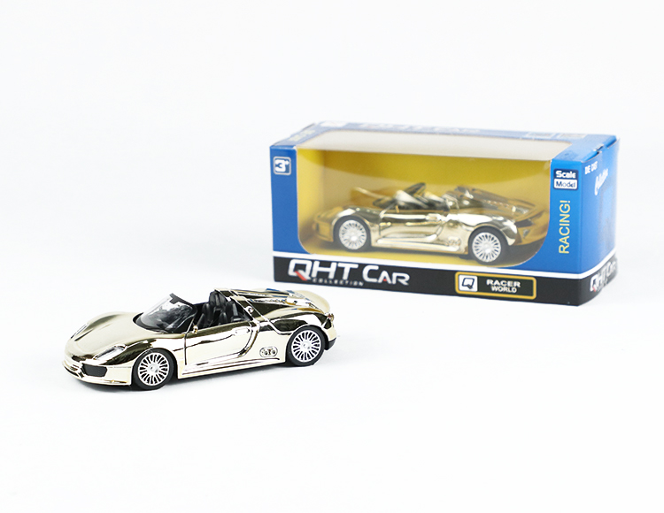 1:32宝马迷你酷吧.保时捷918.兰博基尼蝙蝠.路虎极光合金回力跑车 XL80133(金)